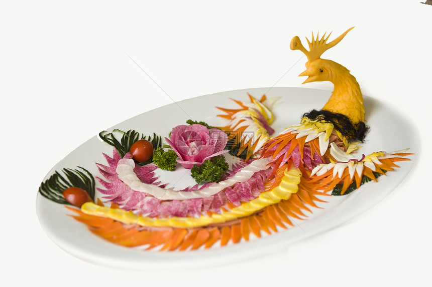 中国饮食文化 中国菜盘烹饪佳肴蔬菜绿色螃蟹食物宴会饭厅海鲜美味图片