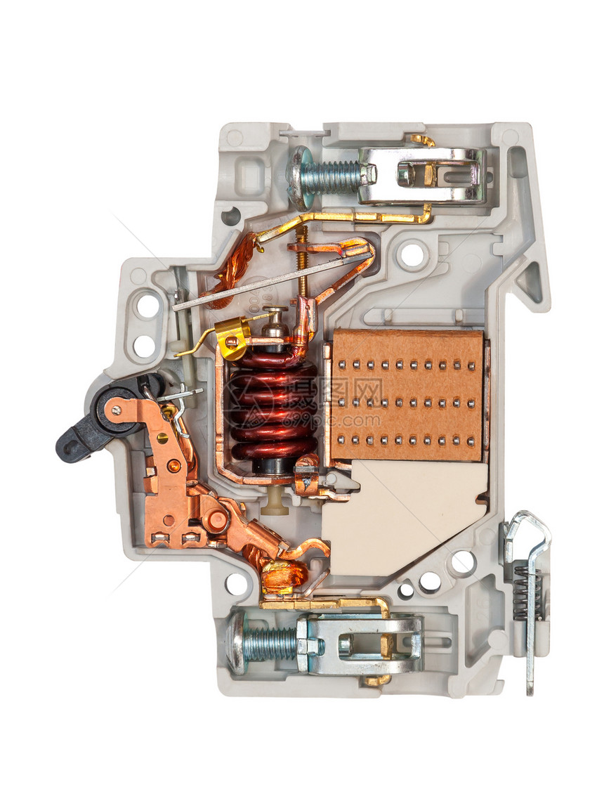 自动断路器自动化保险丝塑料电压断路器控制活力力量电气白色图片