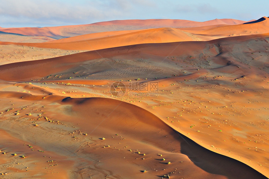 纳米布沙地的图案干旱孤独风景沙漠沙丘橙子荒野图片