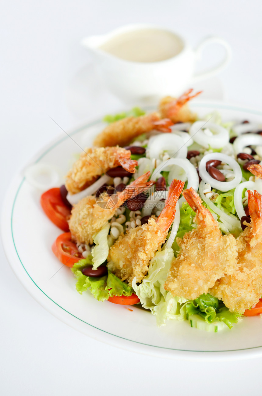 健康沙拉菜豆食物蔬菜洋葱菜单营养黄瓜绿色盘子美食图片