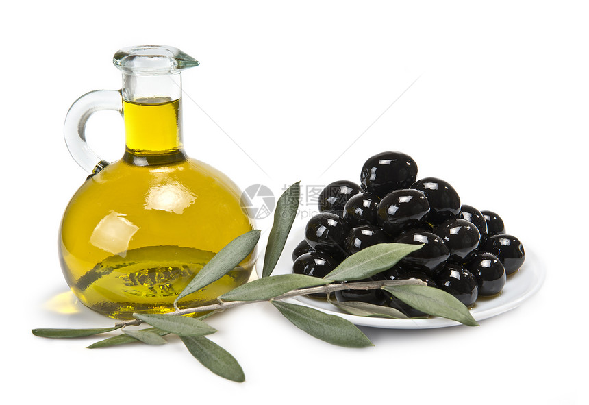 黑色橄榄和油的盘子美食蔬菜小吃食物沙拉农业收成营养商业瓶子图片