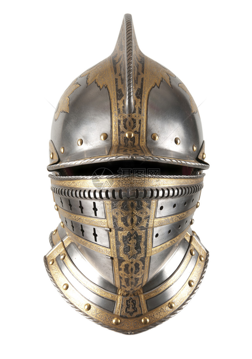 铁头盔铆钉传统骑士金属比赛图片
