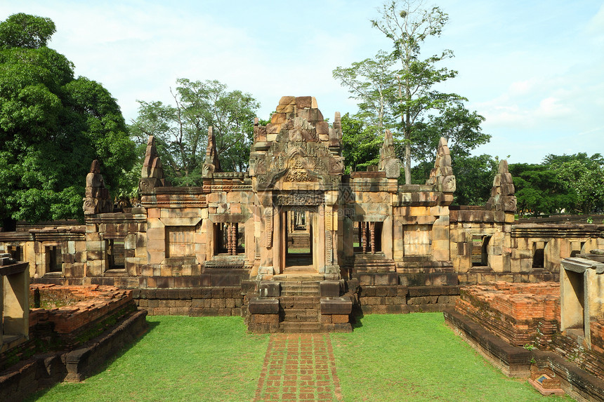 Muang Tam城堡宝塔旅行博物馆雕刻考古学建筑纪念碑建筑学寺庙岩石图片