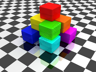金字塔逻辑颜色框建造积木几何学立方体逻辑数据统计正方形童年销售背景