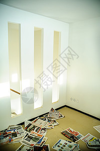 空房间报纸艺术空白房子住宅装修白色艺术家画廊房地产背景图片