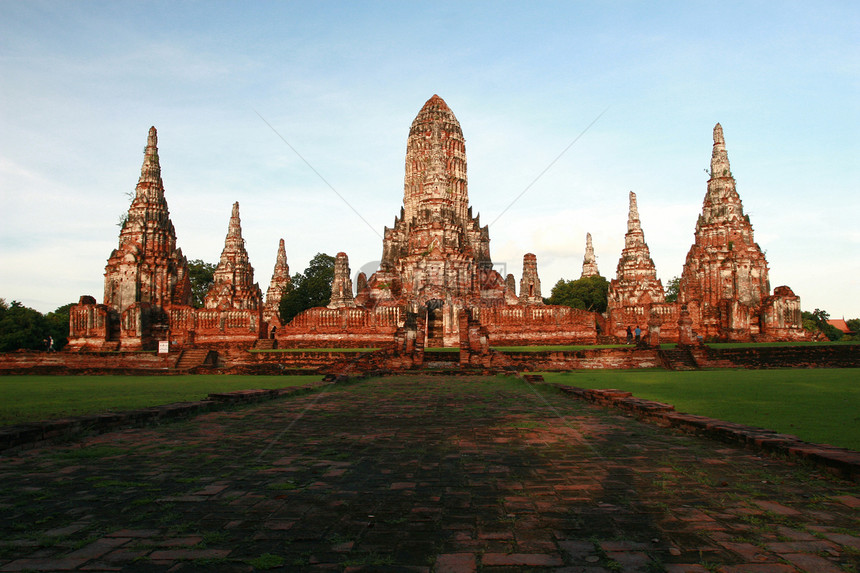 泰国Ayutthaya寺庙旅行冥想石头历史建筑学精神废墟信仰建筑历史性图片