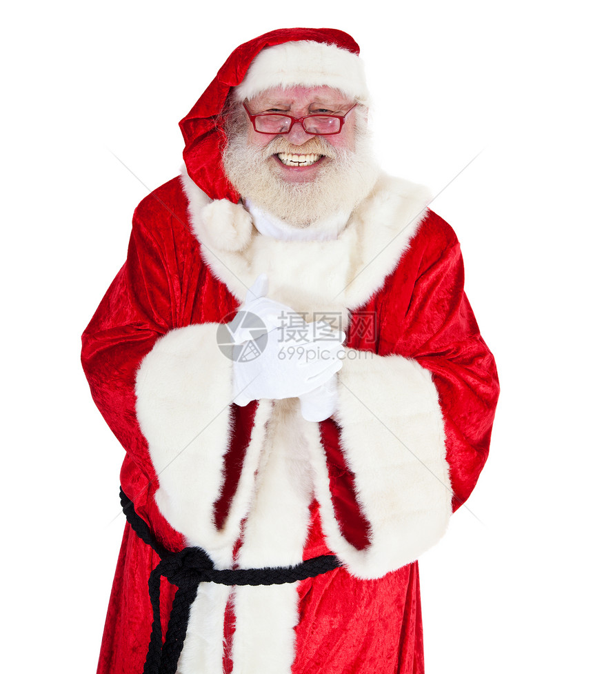 圣诞老人戏服老年白色传统时候男人外观图片