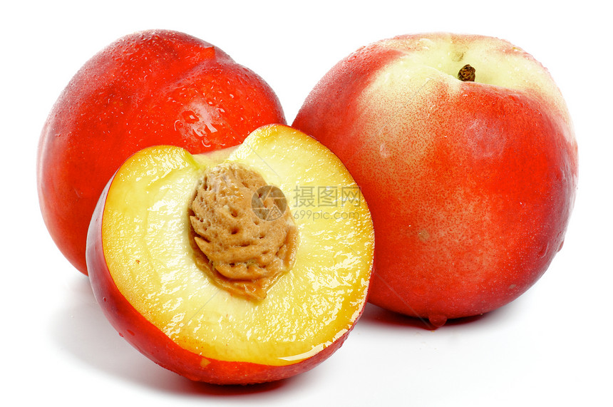 3个肾水果甜食全身红色油桃黄色生活方式健康饮食图片
