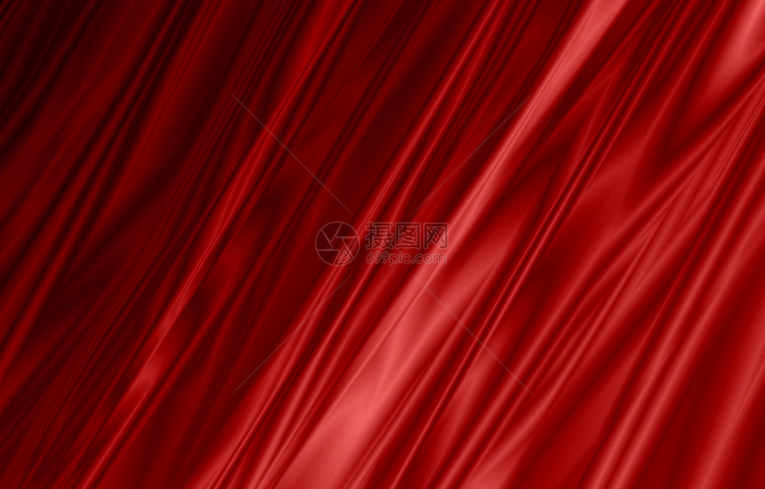 红色窗帘墙纸图片