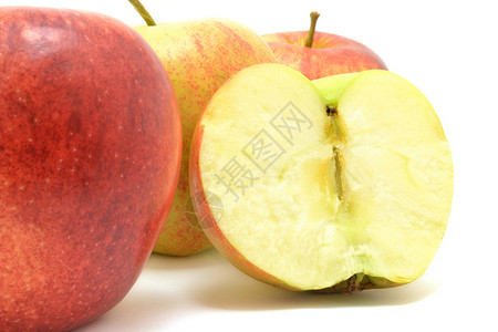 苹果对白红色饮食黄色阴影食物背景图片