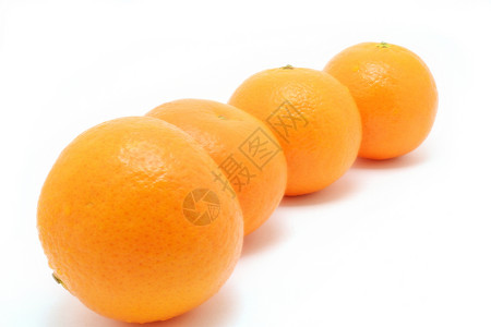 4个橘子白橘子对白饮食对角线顺序橘子背景