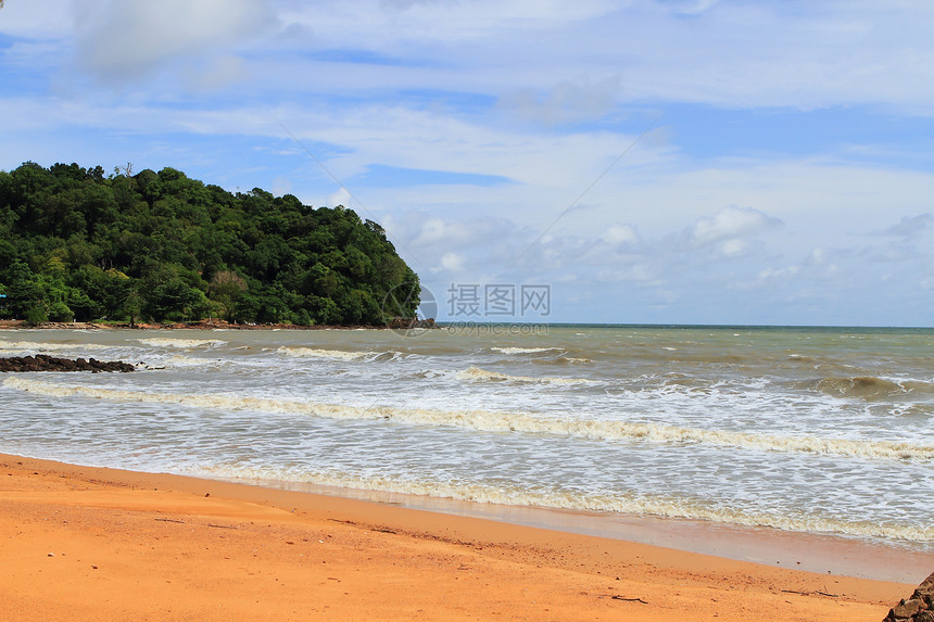 泰国海滩海岸天空海洋旅游假期照片异国热带孤独冲浪图片