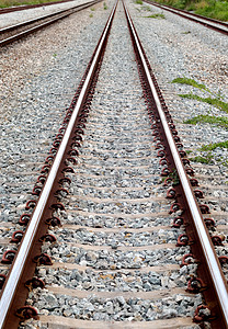 农村铁路建设金属石头火车国家运输背景图片