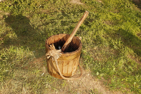 木木桶木头棕色背景图片
