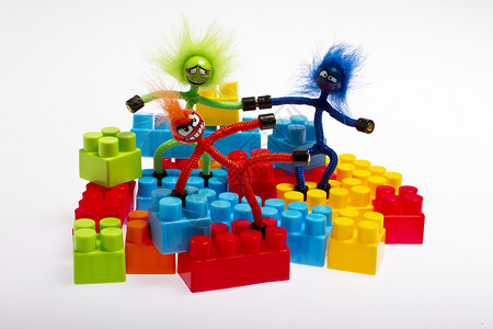 乐高塑料玩具区盒子立方体积木幼儿园建造构造活动童年建筑木偶背景图片