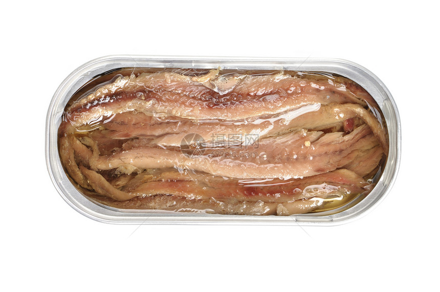 罐头凤尾鱼营养鱼片食物生产包装健康图片
