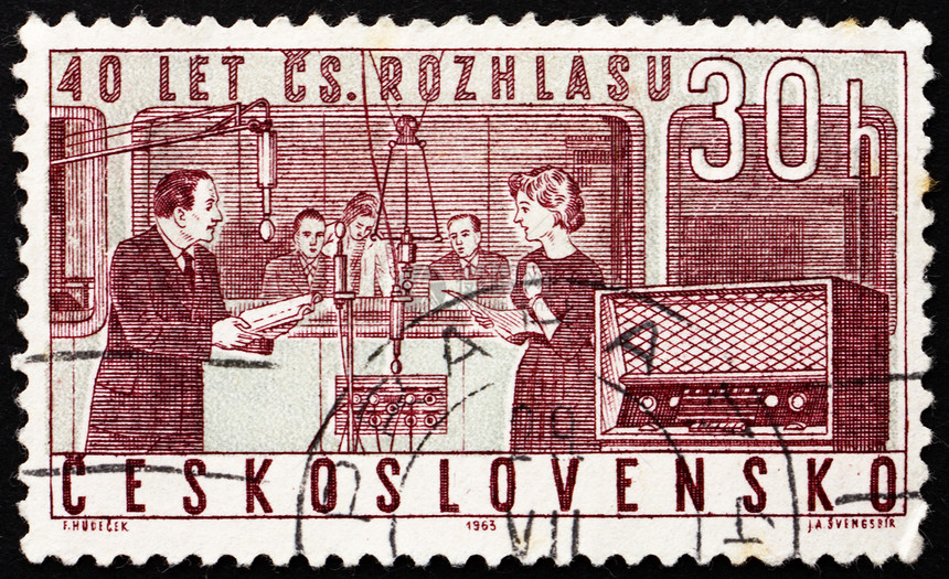 1963年捷克斯洛伐克邮政邮票 演播室和电台图片