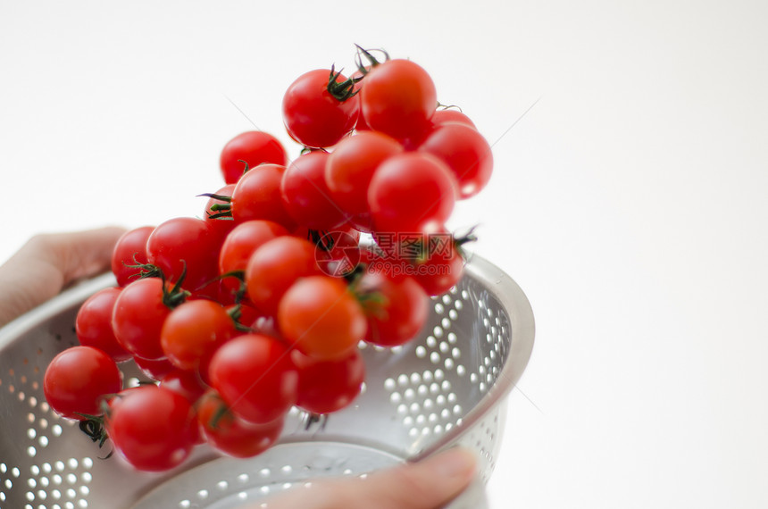 樱桃番茄卷成金属卡兰德营养时间西红柿饮食食材绿色食物营养素午休美食图片