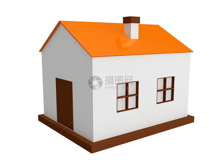 一间小房子搬迁窗户建筑住房销售渲染村庄建筑学项目玩具图片