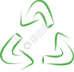 循环代号插图全球白色生态环境草图绿色回收绘画生活背景图片