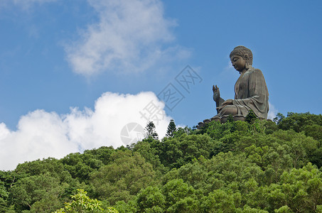 天坛佛坐着崇拜高清图片