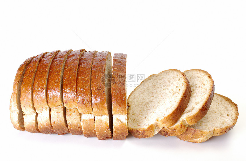 全麦面包面团早餐面包师美食金子面包酵母面粉饮食棕色图片