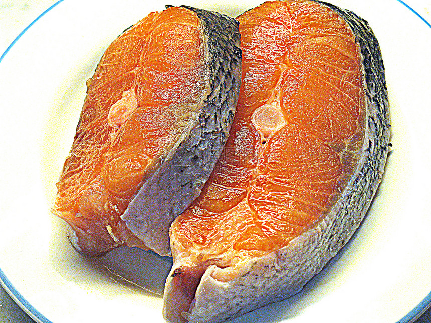 冻鲑鱼海鲜柠檬食物海洋餐厅寿司烧烤饮食炙烤厨房图片