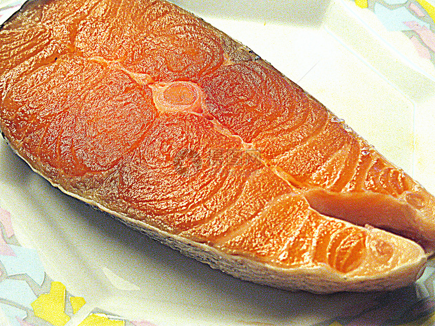 冻鲑鱼烹饪海鲜炙烤厨房橙子美食市场盘子鱼片饮食图片