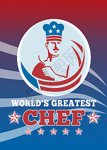 世界上最伟大的美国大厨贺贺卡海报背景图片