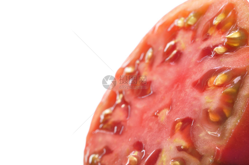 切片番茄蔬菜种子传家宝水果植物红色宏观水平图片
