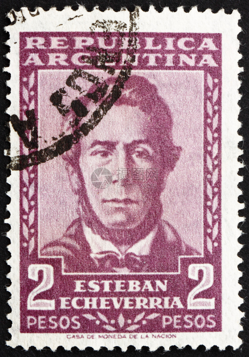 邮票阿根廷 1957 年 诗人图片