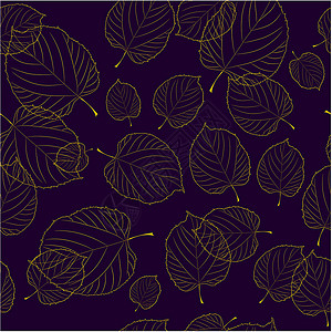 紫苏炒田螺在波尔多背景上无缝的秋叶形态插画