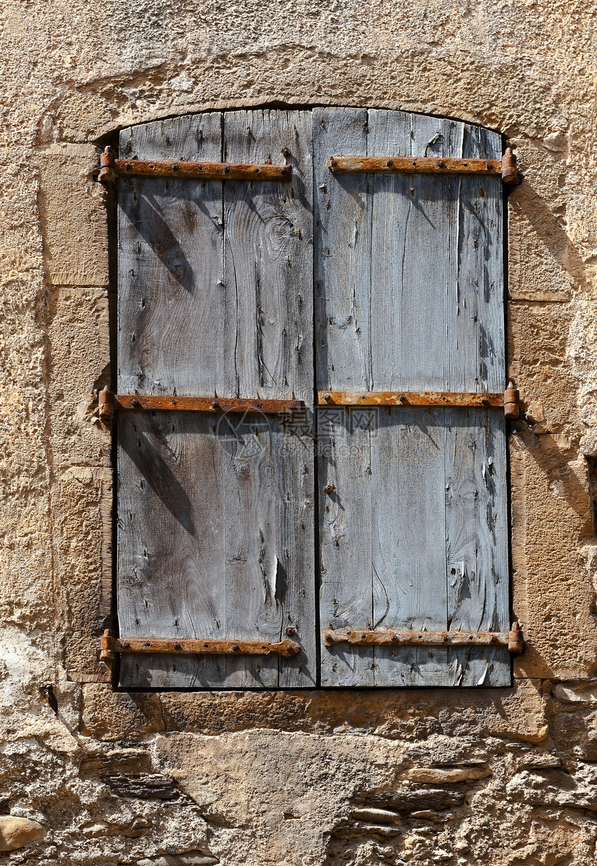 Grunge 窗口石头安全房子城市木板传统住宅窗户木头螺栓图片