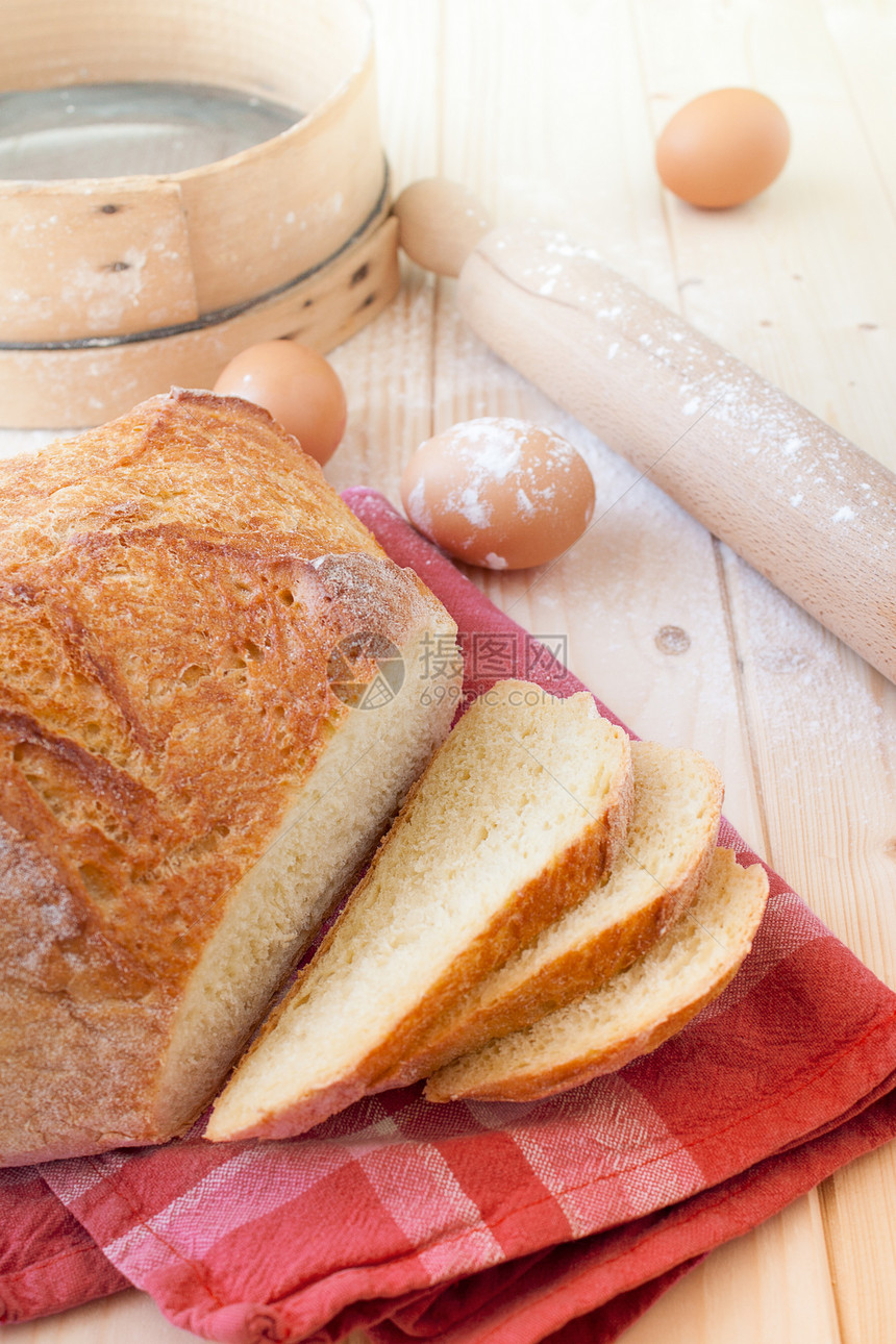 安定面包饮食包子小麦脆皮发酵面粉乡村酵母营养食物图片
