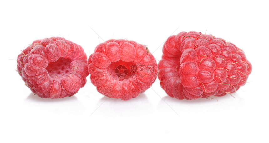 草莓白色工作室红色宏观粉色食物覆盆子美食甜点水果图片