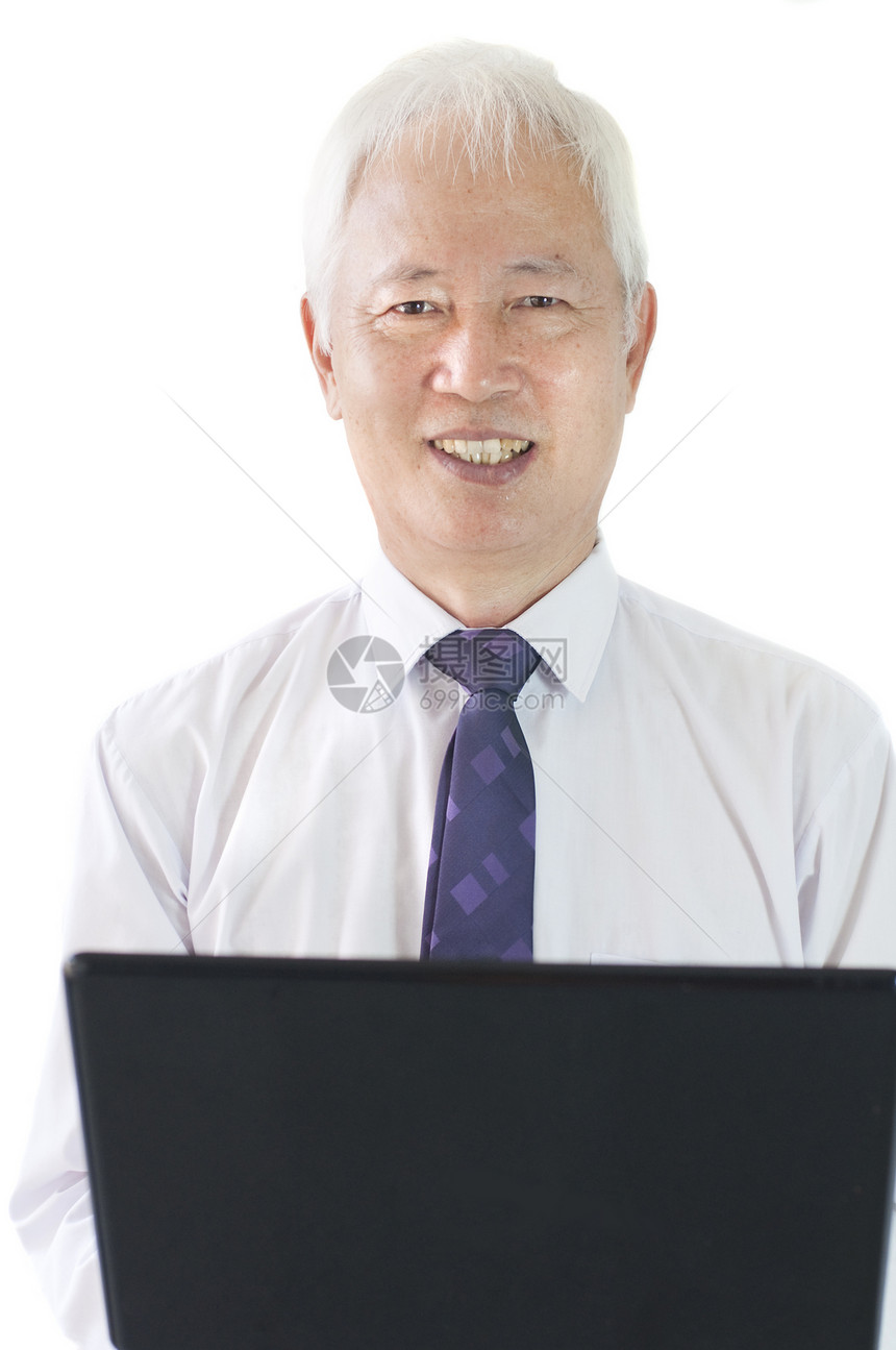 高级亚洲资深航空商务员技术管理人员人士生意人商务人员男性微笑套装快乐图片