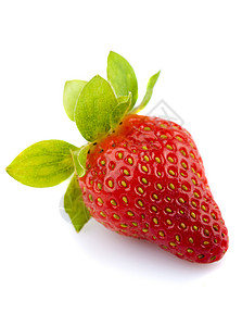 草莓绿色白色生产红色食物水果背景图片
