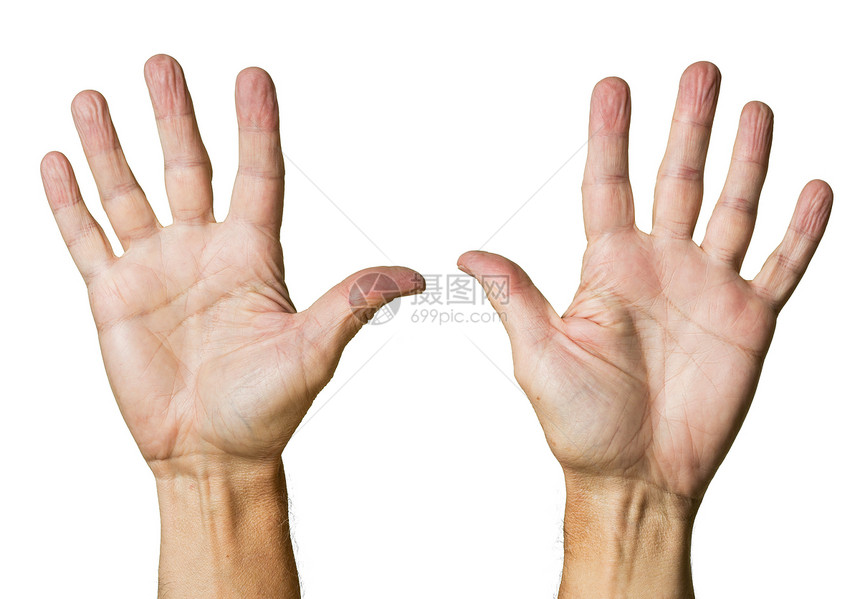 高级天主教徒双手对等男性肝斑皱纹生活皮肤男人拇指手指老年手掌图片