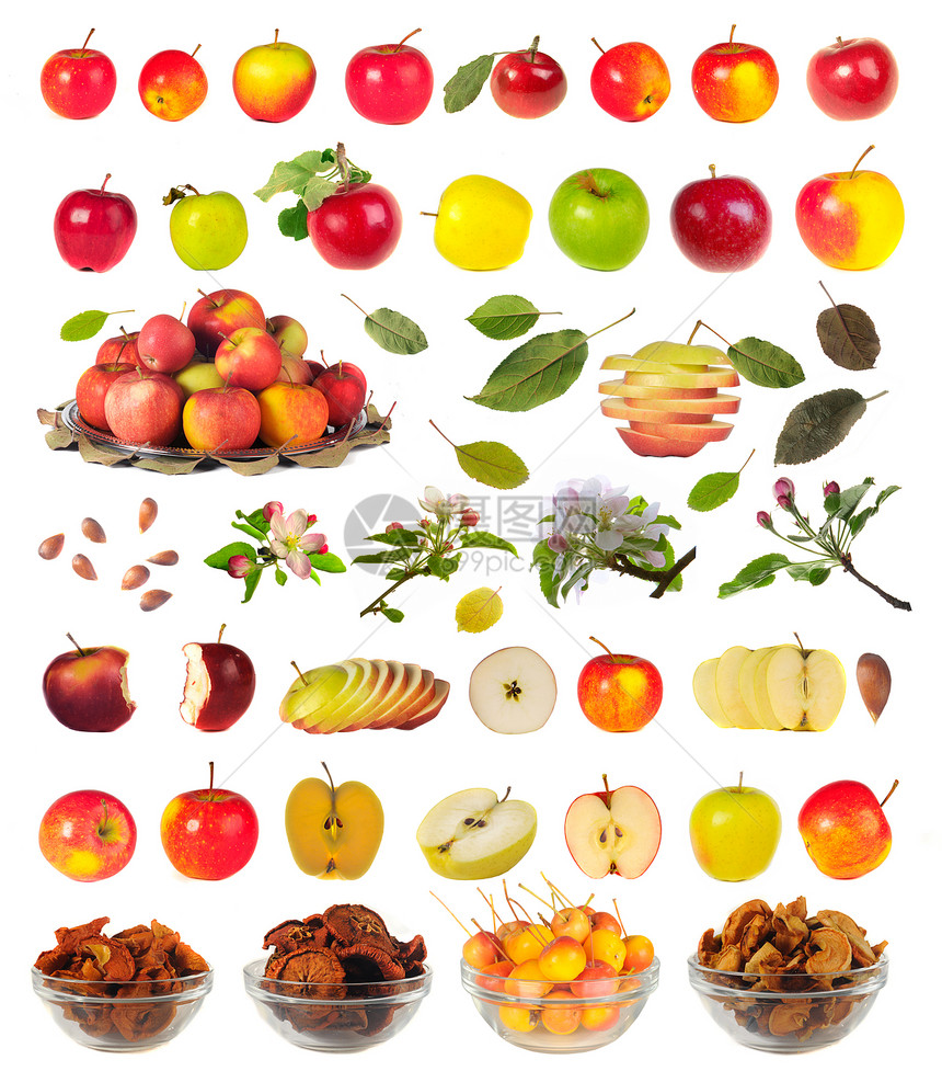 苹果叶子营养干果饮食活力食物水果食品种子甜点图片