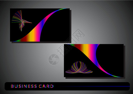 名片名卡向量办公室卡片商业空白横幅创造力彩虹公司背景图片