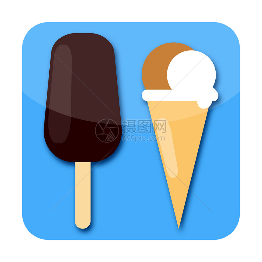 冰淇淋锥体胡扯食物横幅小吃菜单糖霜店铺味道插图图片