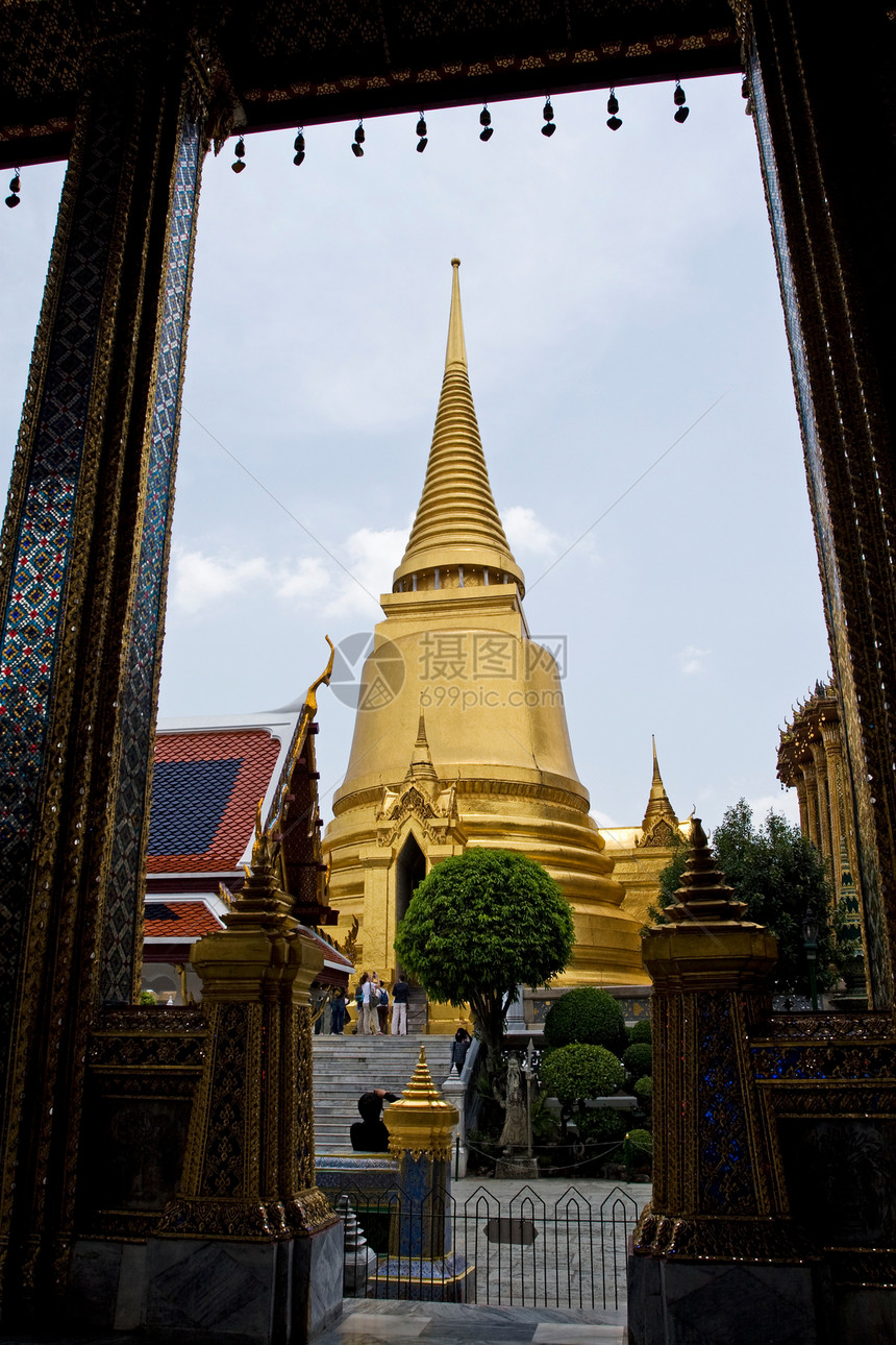 曼谷大王宫佛教徒旅游佛塔建筑学典礼宗教游客寺庙国家加冕图片