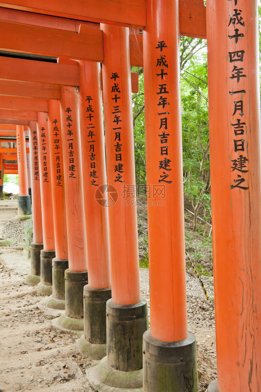 法希米伊纳里神道寺庙门户网站楼梯信仰小路橙子历史途径宗教图片