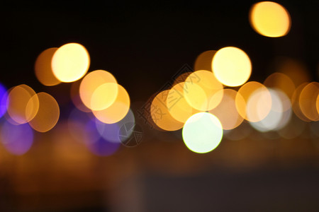 城市 bokeh 背景蓝色辉光反射黄色圆形场景旅行街道夜生活橙子背景图片