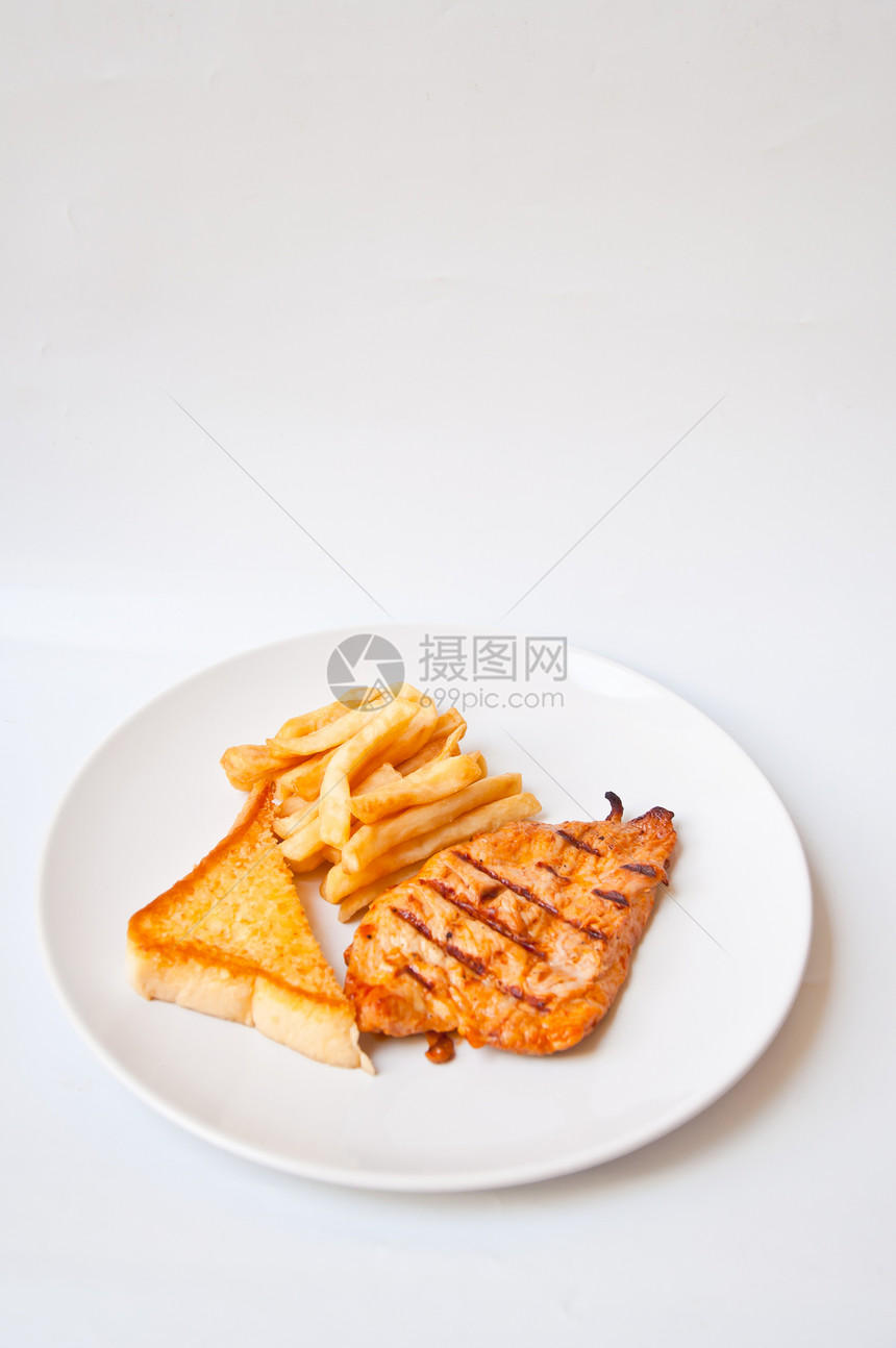 鸡肉牛排饮食棕色牛扒胡椒家禽食物草本植物美食图片