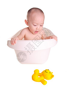 小男孩 小男孩 亚人可爱的婴儿 在浴盆洗澡浴缸孩子女性白色金发男生女儿背景图片