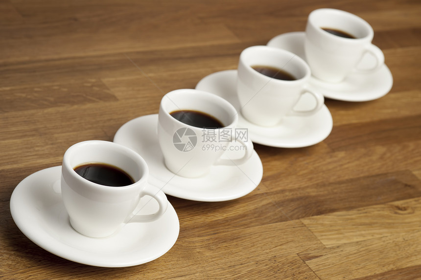 咖啡杯黑色杯子咖啡团体食物白色咖啡店桌子图片