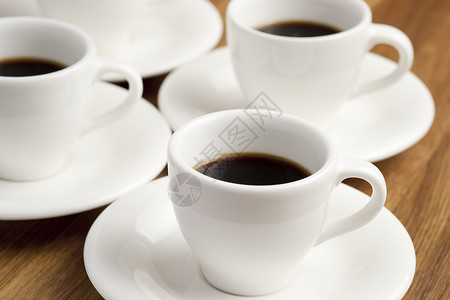 咖啡杯桌子白色黑色咖啡店团体食物杯子咖啡背景图片