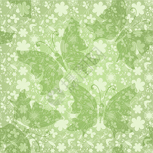 绿色温绿花卉形态背景图片