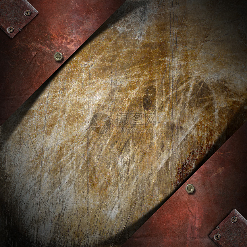 Grunge 背景裂缝正方形古董螺栓材料划痕金属斑点商业合金图片